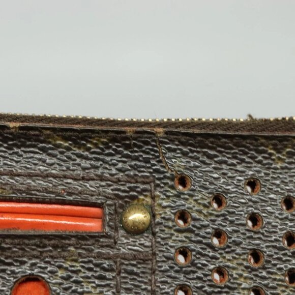LOUIS VUITTON Monogram Perfo Pochette Cles Coin Purse Orange M95222 Auth - Picture 4 of 16